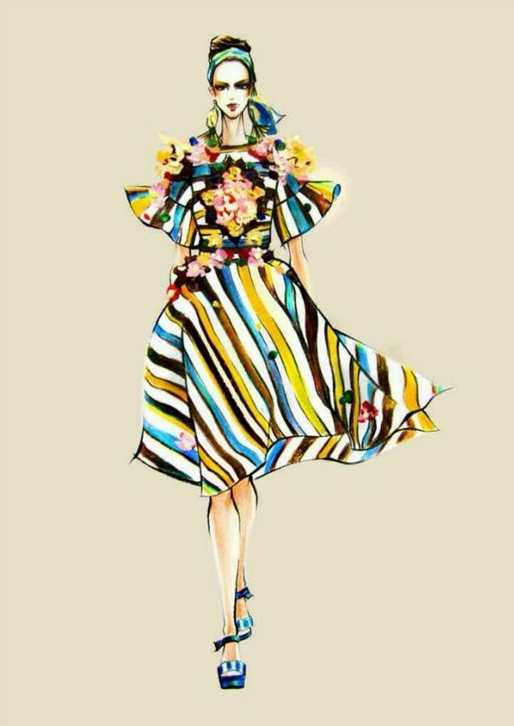 服装 设计 手绘 礼服 素描 手稿 铅笔画 设… - 堆糖,美图壁纸兴趣社区